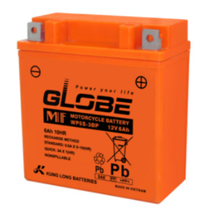 Ắc quy xe máy Globe 12V- 6Ah WP5S-3BP