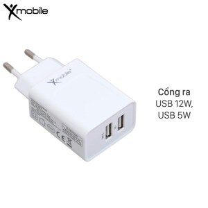 Adapter sạc 2 cổng 2.4A Xmobile TS-C067