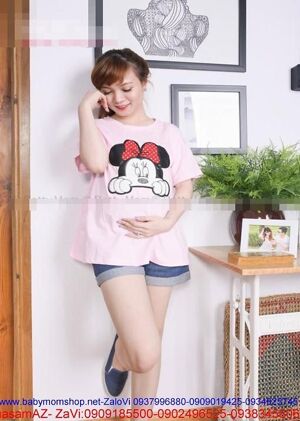 Áo bầu thun nhập hàn quốc in hình mickey rất đáng iu DB426