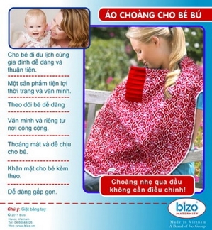 Áo choàng cho bé bú nơi công cộng Bizo Maternity