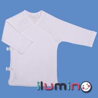 Áo Ilumino 40071 cài chéo khuy RIB màu trắng size 60