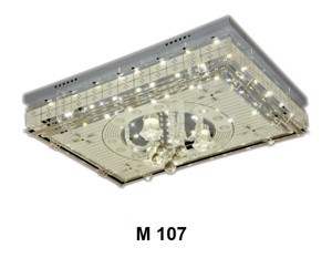 Áp trần pha lê Led vuông  M 107