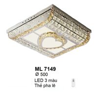 Áp trần pha lê Led vuông  ML 7149