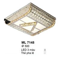 Áp trần pha lê Led vuông  ML 7148