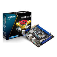 Bo mạch chủ (Mainboard) Asrock H61M-VS3 - Socket 1155, Intel H61, 2 x DIMM, Max 16GB, DDR3