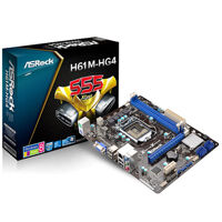 Bo mạch chủ (Mainboard) Asrock H61M-HG4 - Socket 1155, Intel H61, 2 x DIMM, Max 16GB, DDR3