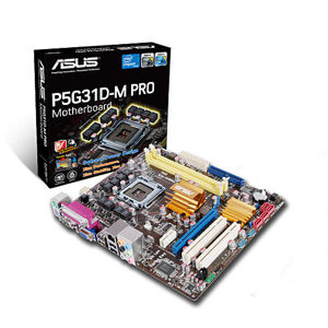 Bo mạch chủ (Mainboard) Asus P5G31D-M PRO - Socket 775, Intel G31 / ICH7, 2 x DIMM, Max 4GB, DDR2