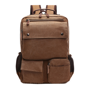 Balo canvas thời trang màu nâu Glado - BLG96