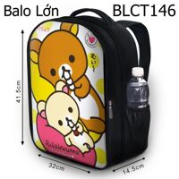 Balo Gấu Rilakkuma Nâu Và Trắng Ăn Hồ Lô BLCT146 size nhỏ