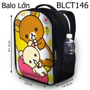 Balo Gấu Rilakkuma Nâu Và Trắng Ăn Hồ Lô BLCT146 size nhỏ