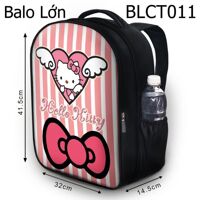 Balo Hello Kitty và trái tim BLCT011 size lớn