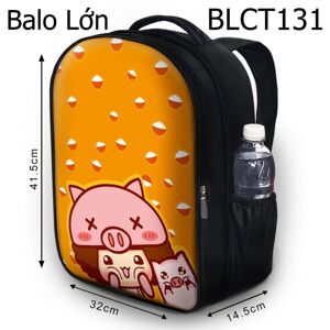 Balo in hình Cô bé tóc xù đội nón Heo BLCT131 size lớn