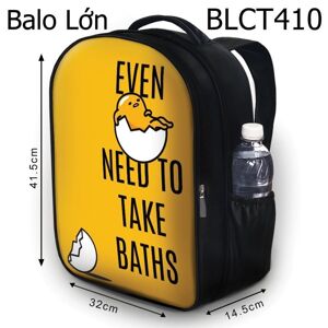 Balo in hình Gudetama cần đi tắm BLCT410 size lớn