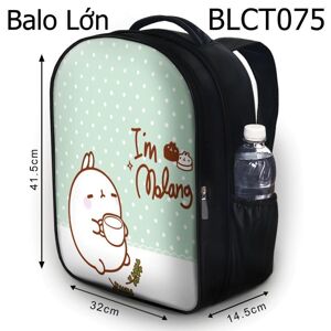 Balo in hình Molang uống trà I'm Molang BLCT075 size lớn