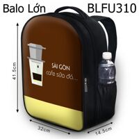 Balo in hình Sài Gòn Cafe sữa đá BLFU310 size lớn