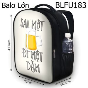 Balo in hình Sai một ly đi một dặm BLFU183 size lớn