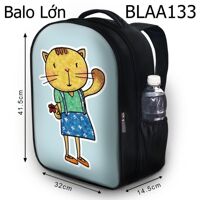 Balo Mèo mặc váy yếm cầm hoa BLAA133 size lớn