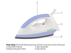 Bàn là khô Kangaroo KG861 - 1000W