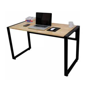 Bàn làm việc SimpleDesk mặt chữ nhật chân sắt viền Home Office SPD68015 130 x 60 x 75 cm