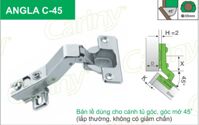 Bản lề cho cánh tủ Cariny Angla C 45, góc mở 45 độ