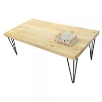 Bàn sofa kiểu Nhật gỗ thông chân sắt HairPin TT68138