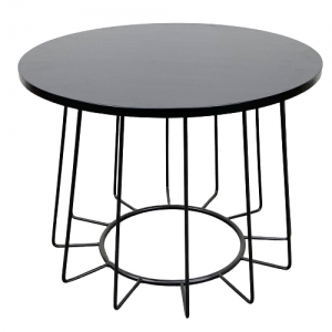 Bàn sofa tròn mặt gỗ kết hợp khung sắt TT68090