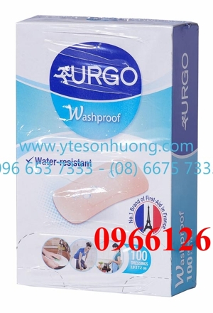 Băng cá nhân ít thấm nước Urgo Washproof 100 (hộp 100 miếng)