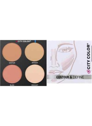 Bảng tạo khối highlight má hồng city color Contour and Define