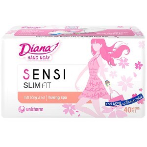 Băng Vệ Sinh Hàng Ngày Diana Sensi Slim Fit (Gói 40 Miếng)