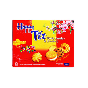 Bánh Cookies & Crackers Happy Tết Hải Hà hộp 250g