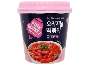 Bánh gạo Pink Rocket Topokki - ly 120g