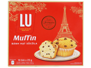 Bánh muffin hạt socola Lu hộp 250g