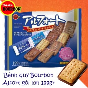 Bánh quy Bourbon Alfort gói lớn 199gr 19 bánh