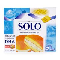 Bánh Solo bông lan kem bơ sữa 196g- Hộp 12 cái