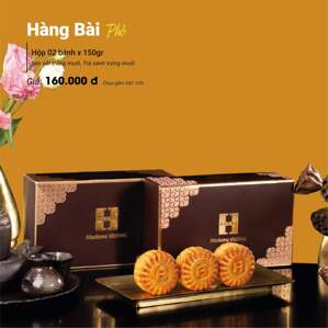 Bánh trung thu Madam Hương - Hàng Bài Phố (hộp 2 bánh x 120gr)