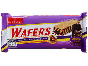 Bánh xốp nhân kem socola Imperial Wafers gói 60g