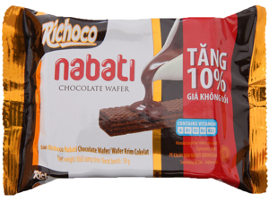 Bánh xốp nhân socola Nabati gói 58g