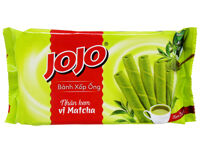 Bánh xốp ống nhân kem vị matcha Jojo gói 125g