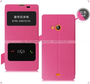 Bao da Nokia Lumia 730 hiệu Pudini (Goldsand series)