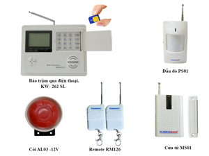 Báo trộm qua điện thoại Kawasan 262-SL