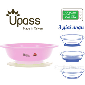 Bát ăn dặm chống đổ 3 giai đoạn Upass cỡ lớn UP5024 - màu YX, YV, YL, YH