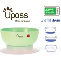 Bát ăn dặm chống đổ 3 giai đoạn Upass cỡ nhỏ UP5023 - màu YX, YV, YH, YL