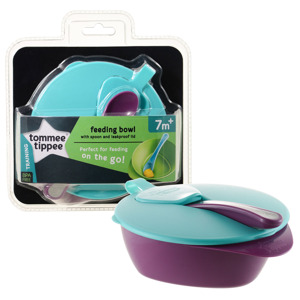 Bát ăn dặm có nắp kèm thìa Tommee Tippee Easy Scoop từ 7 tháng