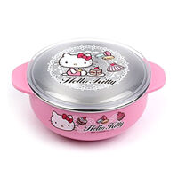 Bát inox có nắp đậy Lock&Lock LKT479 Hello Kitty Lace 131 x 105 x 55 mm