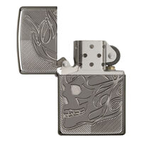 Bật lửa Zippo 29230 - Armor Deep Carved Flaming Skull