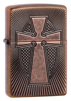 Bật lửa Zippo Armor Deep Carve Cross Design 49158