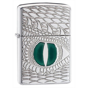 Bật lửa Zippo Armor Dragon Eye Carved High Polish Chrome