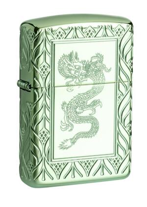 Bật lửa Zippo Armor High Polish Green Elegant Dragon 49054