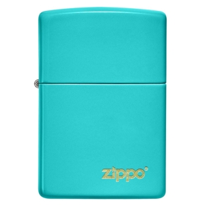 Bật lửa Zippo Classic Flat Turquoise Zippo Logo