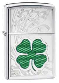 Bật lửa Zippo Clover High Polish Chrome Design